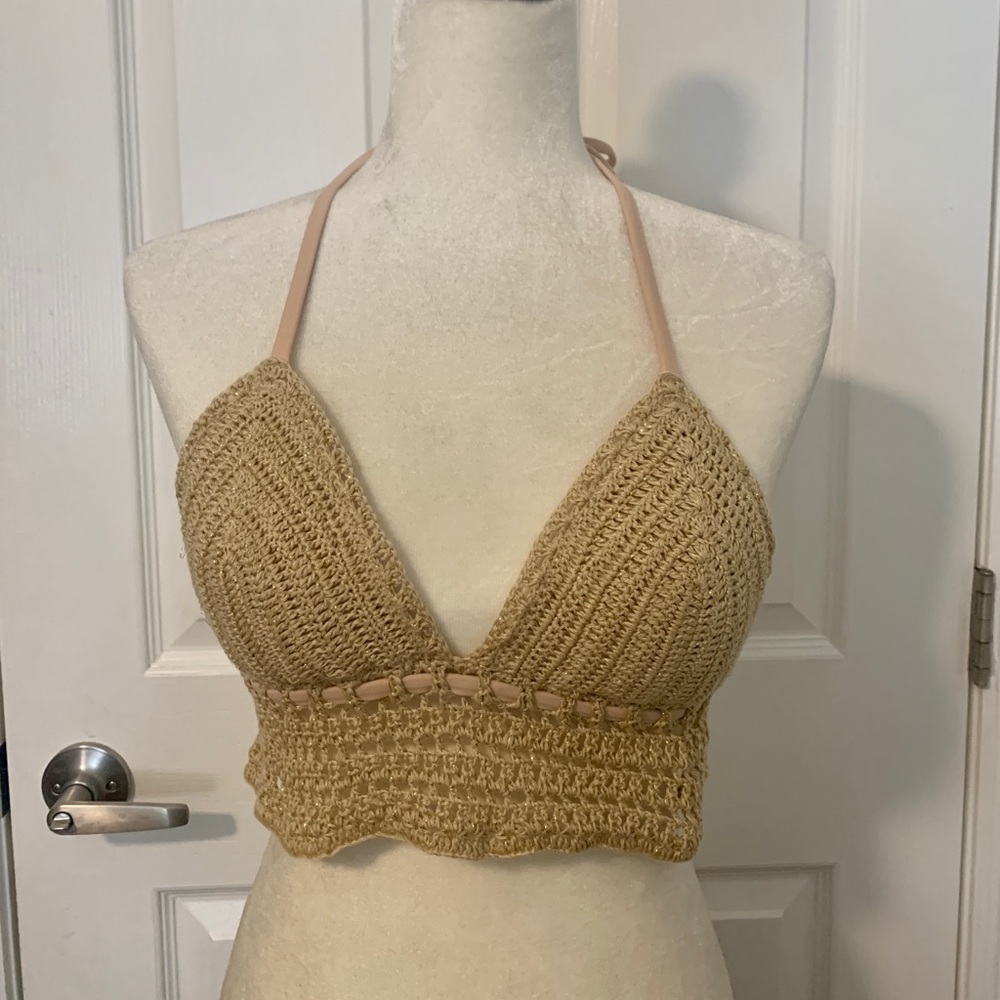 Xhil Crochet Crop Top